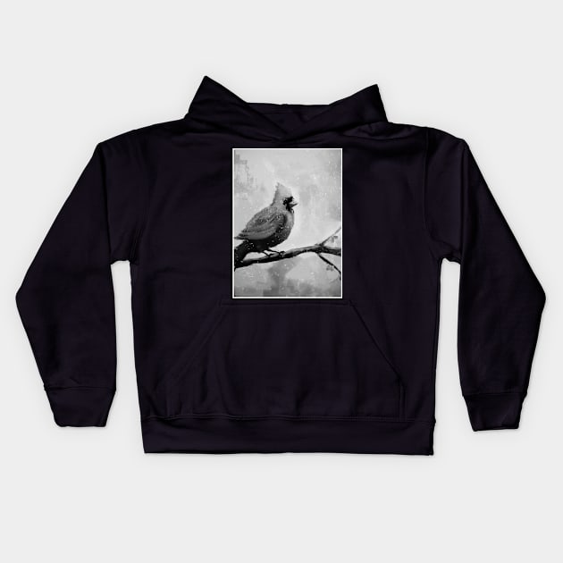 Cardinal BW Kids Hoodie by AidanJWar